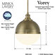 Vorey 1 Light 13 inch Oxidized Aged Brass Pendant Ceiling Light